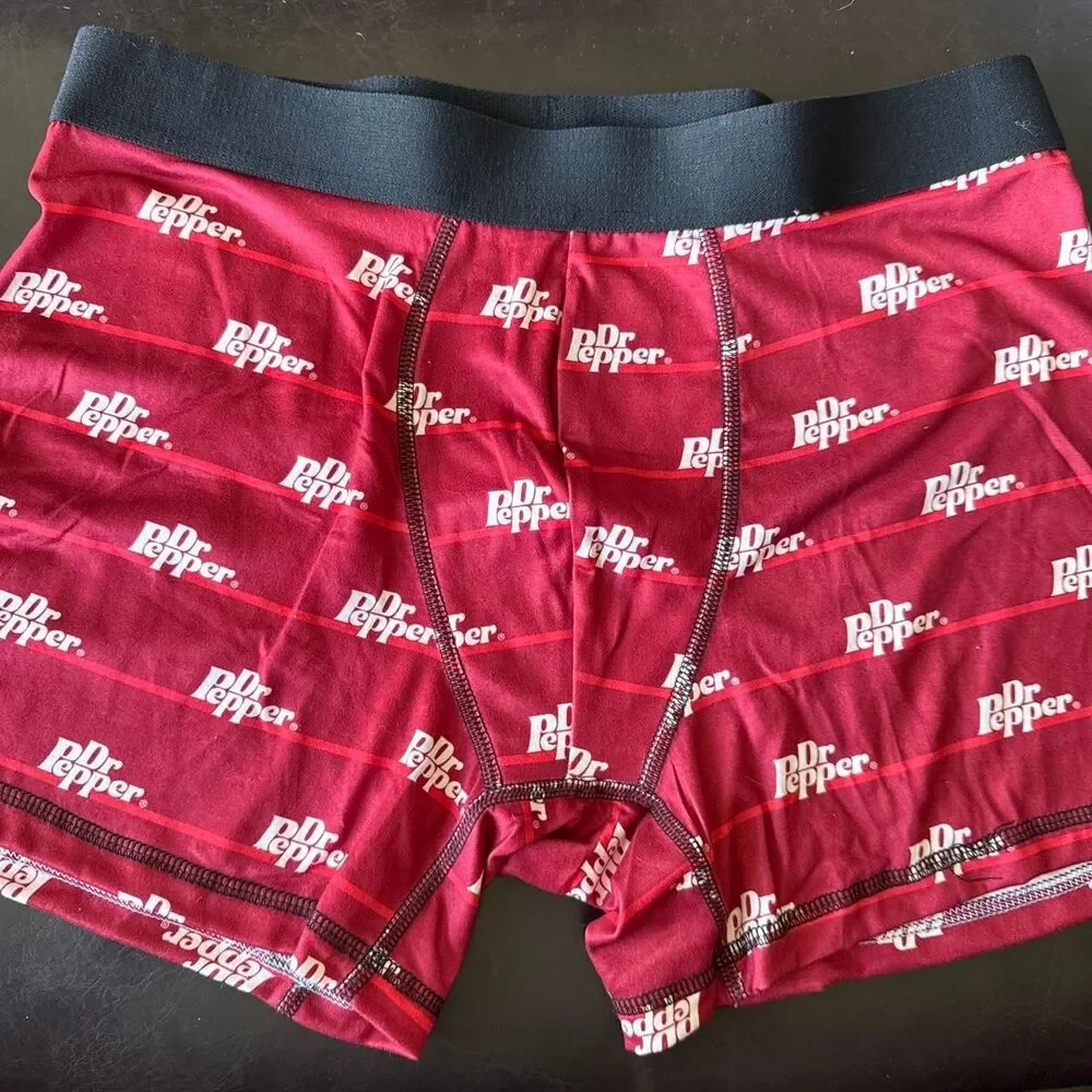 Dr Pepper Men's Boxer Briefs Large 36-38